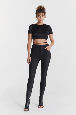 c.o.j. denim Ultra High Waist Skinny Black Coated c.o.j. denim Ultra High Waist Skinny Black Coated
