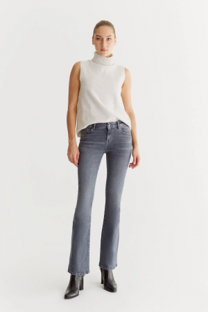 c.o.j. denim Mid Waist Flair Smoke Grey c.o.j. denim Mid Waist Flair Smoke Grey